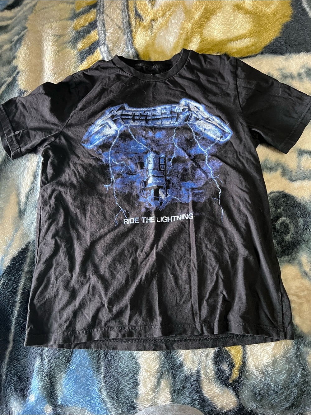 Metallica 'Ride the Lightning' Black Graphic Tee